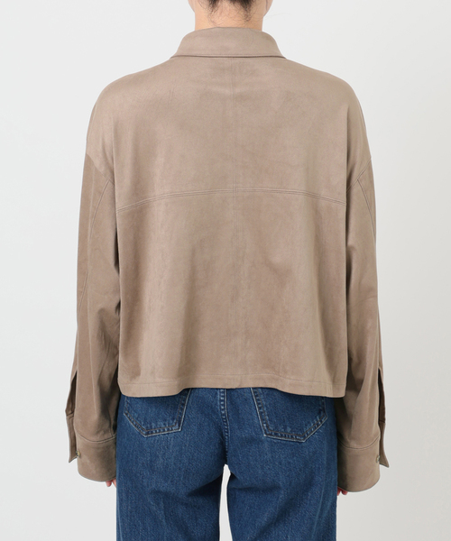 B.C STOCK(ベーセーストック)の「手洗い可 / フェイクスエードクロップ丈シャツ(シャツ/ブラウス・レディース・キャメル/チャコールグレー/ベージュ系その他・FREE)」の21枚目の写真