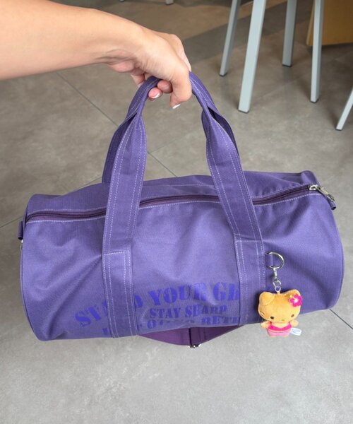 CIAOPANIC TYPY(チャオパニックティピー)の「キャンバスロゴドラムショルダーBAG(ボストンバッグ・レディース・チャコールグレー/パープル/ブラウン・ONE SIZE)」の22枚目の写真