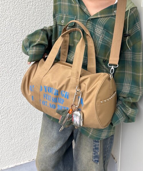 CIAOPANIC TYPY(チャオパニックティピー)の「キャンバスロゴドラムショルダーBAG(ボストンバッグ・レディース・チャコールグレー/パープル/ブラウン・ONE SIZE)」の21枚目の写真