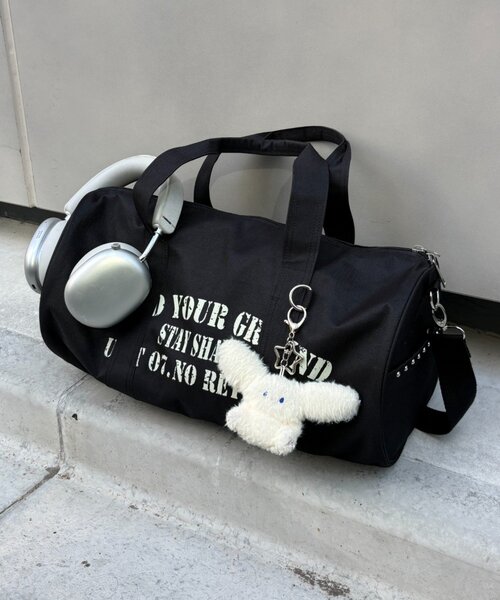CIAOPANIC TYPY(チャオパニックティピー)の「キャンバスロゴドラムショルダーBAG(ボストンバッグ・レディース・チャコールグレー/パープル/ブラウン・ONE SIZE)」の11枚目の写真