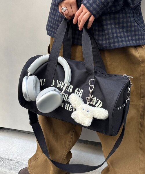 CIAOPANIC TYPY(チャオパニックティピー)の「キャンバスロゴドラムショルダーBAG(ボストンバッグ・レディース・チャコールグレー/パープル/ブラウン・ONE SIZE)」の13枚目の写真