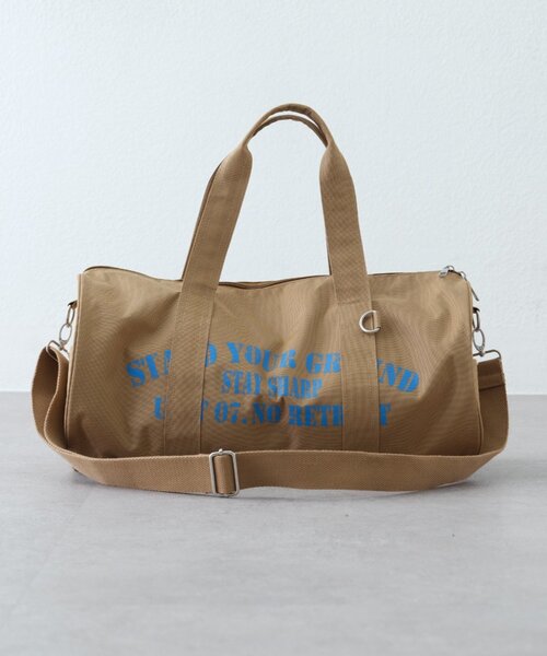 CIAOPANIC TYPY(チャオパニックティピー)の「キャンバスロゴドラムショルダーBAG(ボストンバッグ・レディース・チャコールグレー/パープル/ブラウン・ONE SIZE)」の4枚目の写真