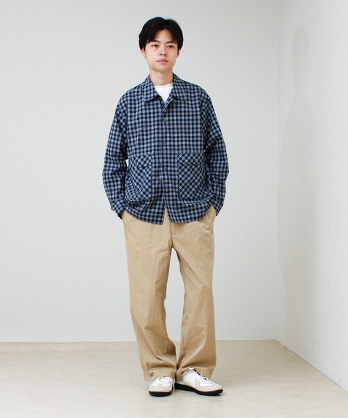 GLOSTER(グロスター)の「【CONVENI shirts BZ】ダブルポケットシャツ(シャツ/ブラウス・メンズ・ネイビー/ブルー系その他/ブラウン系その他・L/S/M)」の14枚目の写真