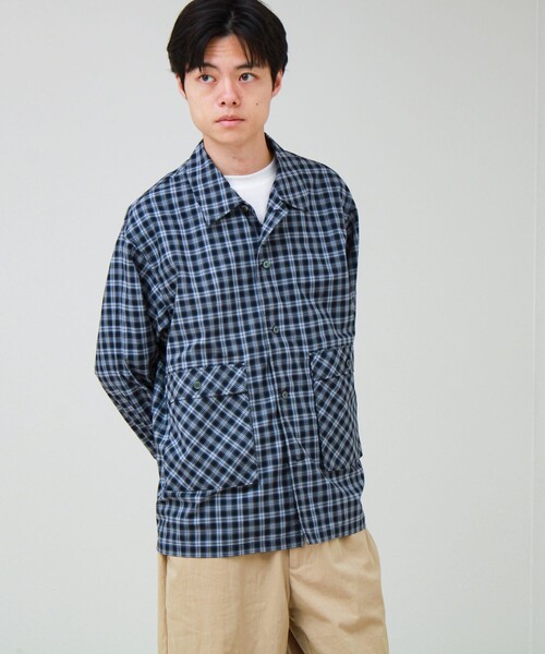 GLOSTER(グロスター)の「【CONVENI shirts BZ】ダブルポケットシャツ(シャツ/ブラウス・メンズ・ネイビー/ブルー系その他/ブラウン系その他・L/S/M)」の18枚目の写真