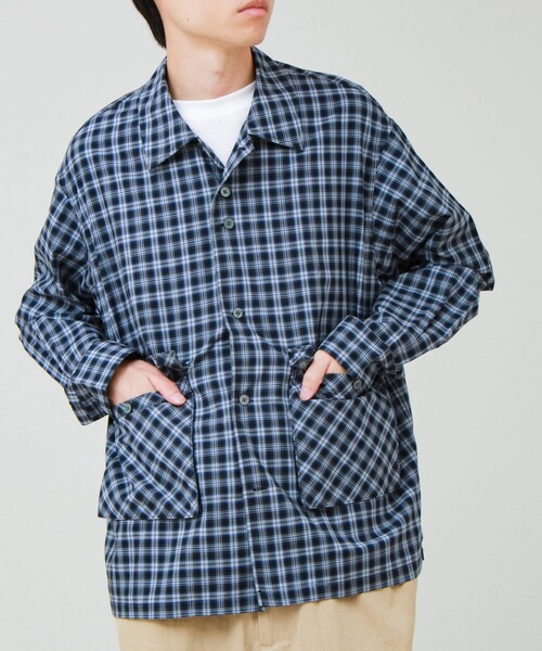 GLOSTER(グロスター)の「【CONVENI shirts BZ】ダブルポケットシャツ(シャツ/ブラウス・メンズ・ネイビー/ブルー系その他/ブラウン系その他・L/S/M)」の19枚目の写真