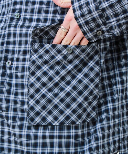 GLOSTER(グロスター)の「【CONVENI shirts BZ】ダブルポケットシャツ(シャツ/ブラウス・メンズ・ネイビー/ブルー系その他/ブラウン系その他・L/S/M)」の22枚目の写真