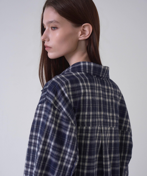 SSIN AND LEE（シンアンドリー）の「コテージコットン チェックシャツ ネイビー（シャツ/ブラウス・レディース・その他・FREE）」の12枚目の写真