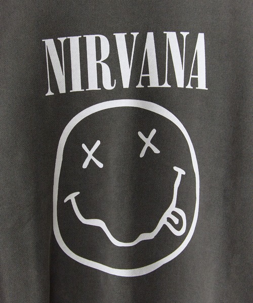 GOOD ROCK SPEED（グッドロックスピード）の「GOOD ROCK SPEED/グッドロックスピード NIRVANA Sweatshirt スウェット トレーナー ロンT アメカジ ヴィンテージ グラフィック メンズ レディース 2026秋冬 秋服 冬服（スウェット・メンズ・チャコール/ホワイト・M/L/XL）」の7枚目の写真