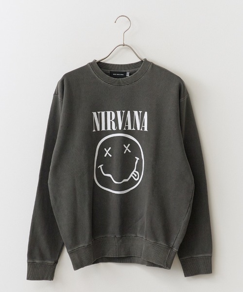 GOOD ROCK SPEED（グッドロックスピード）の「GOOD ROCK SPEED/グッドロックスピード NIRVANA Sweatshirt スウェット トレーナー ロンT アメカジ ヴィンテージ グラフィック メンズ レディース 2026秋冬 秋服 冬服（スウェット・メンズ・チャコール/ホワイト・M/L/XL）」の5枚目の写真
