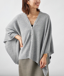 Room no.8 BLACK ルームエイト ブラック Wool Pearl /B Cape Tops