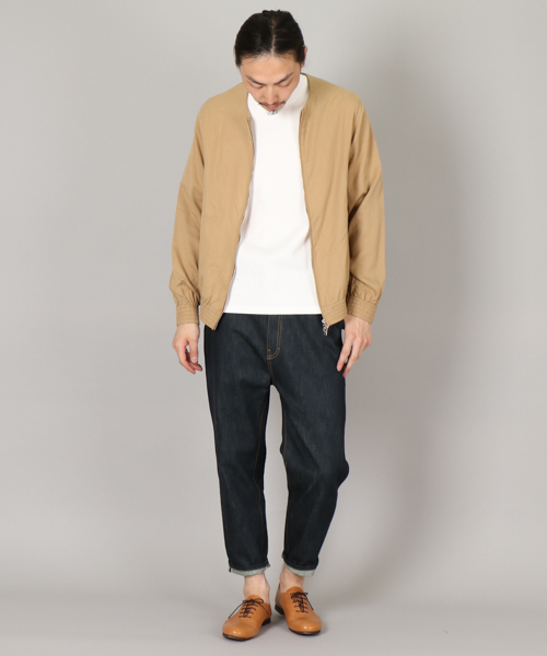 Lui's（ルイス）の「Lui's(ルイス) テンセルノーカラーブルゾン（ブルゾン・メンズ・チャコールグレー/ベージュ・SMALL/MEDIUM）」の12枚目の写真