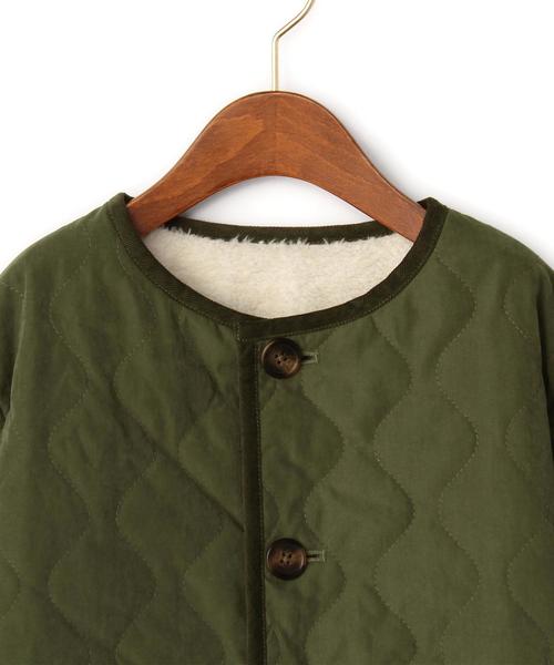 green label relaxing（グリーンレーベルリラクシング）の「【JUNIOR】ナカワタボアライトコート ソリッド リバーシブル（その他アウター・キッズ・オリーブ・145cm/155cm）」の4枚目の写真