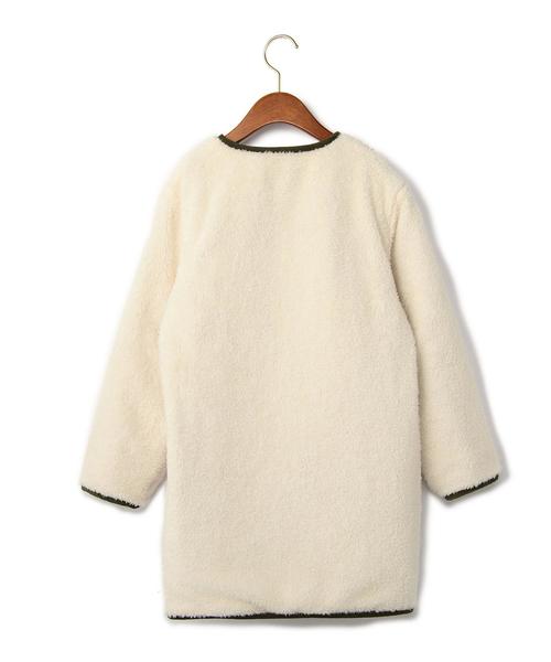 green label relaxing（グリーンレーベルリラクシング）の「【JUNIOR】ナカワタボアライトコート ソリッド リバーシブル（その他アウター・キッズ・オリーブ・145cm/155cm）」の9枚目の写真