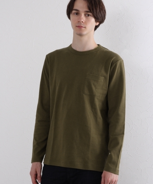 GLOBAL WORK(グローバルワーク)の「サカリバクルーネック長袖T/725240 (Tシャツ/カットソー・メンズ・グレー/ネイビー/ブルー系その他/ホワイト/ホワイト系その他/カーキ・MEDIUM/LARGE/X-LARGE/SMALL)」の4枚目の写真