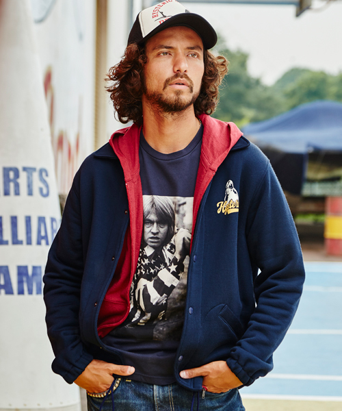 HYSTERIC GLAMOUR（ヒステリックグラマー）の「TURN IT ON pt コーチJK（ブルゾン・メンズ・ネイビー/ブラック・SMALL/MEDIUM/LARGE）」の2枚目の写真