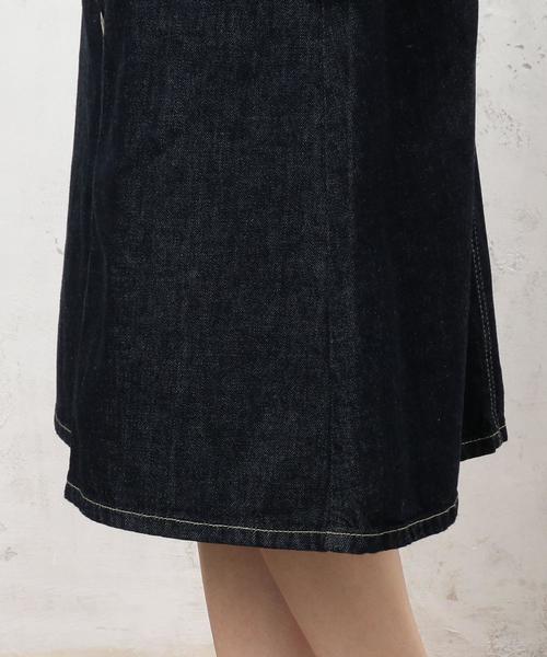 Lee（リー）の「[別注]CB LEE（リー）×GLR F/BUTTON デニム スカート◆（デニムスカート・レディース・ライトブルー/ネイビー・MEDIUM/SMALL）」の8枚目の写真