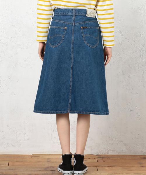 Lee（リー）の「[別注]CB LEE（リー）×GLR F/BUTTON デニム スカート◆（デニムスカート・レディース・ライトブルー/ネイビー・MEDIUM/SMALL）」の10枚目の写真