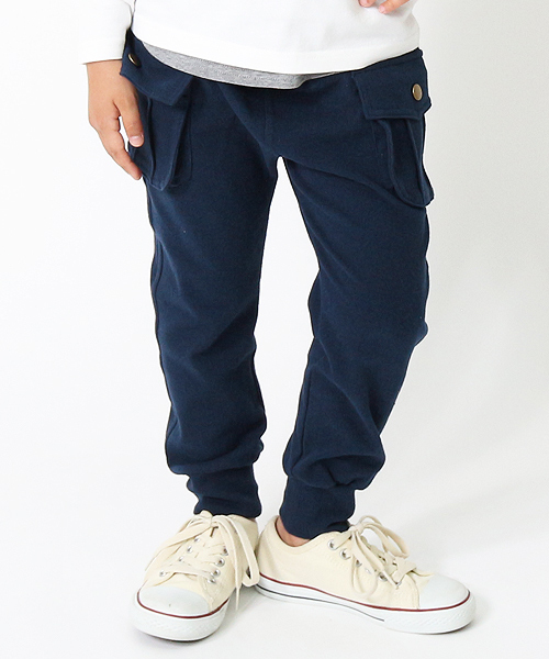 devirock(デビロック)の「上質ストレッチカーゴパンツ ロングパンツ(カーゴパンツ・キッズ・ネイビー/カーキ/ヘザーチャコール/ブラック/ブルー・140cm/160cm/130cm/100cm/120cm/150cm/110cm)」の4枚目の写真