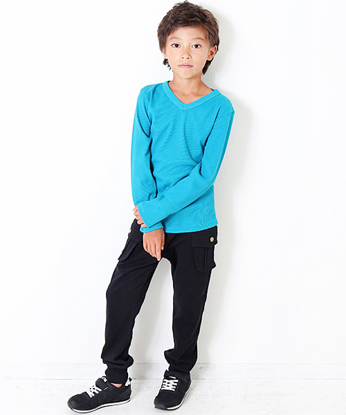 devirock(デビロック)の「上質ストレッチカーゴパンツ ロングパンツ(カーゴパンツ・キッズ・ネイビー/カーキ/ヘザーチャコール/ブラック/ブルー・140cm/160cm/130cm/100cm/120cm/150cm/110cm)」の11枚目の写真