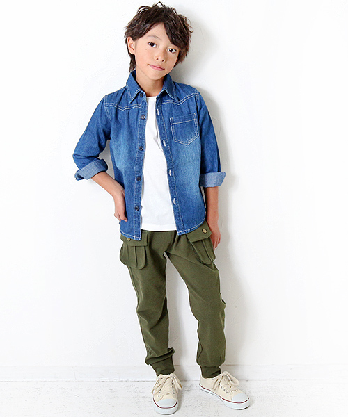 devirock(デビロック)の「上質ストレッチカーゴパンツ ロングパンツ(カーゴパンツ・キッズ・ネイビー/カーキ/ヘザーチャコール/ブラック/ブルー・140cm/160cm/130cm/100cm/120cm/150cm/110cm)」の13枚目の写真