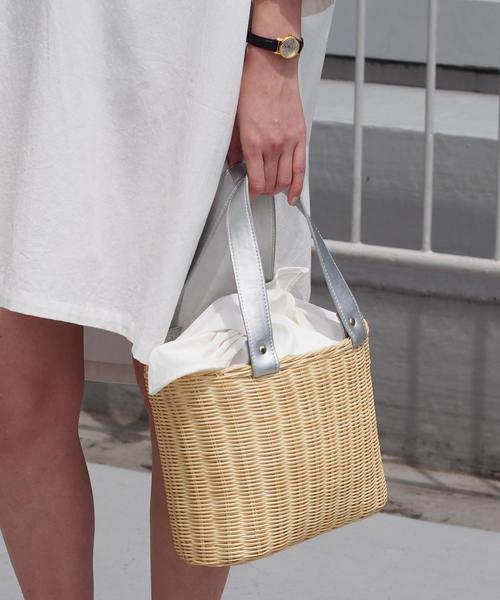 Another Edition（アナザーエディション）の「【WEB店舗限定】バスケットトート ◆（トートバッグ・レディース・ブラック/シルバー・フリー）」の2枚目の写真