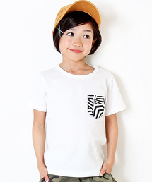 devirock | 柄ポケットクルーネック半袖Tシャツ カットソー(Tシャツ/カットソー)