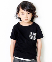 devirock | 柄ポケットクルーネック半袖Tシャツ カットソー(Tシャツ/カットソー)