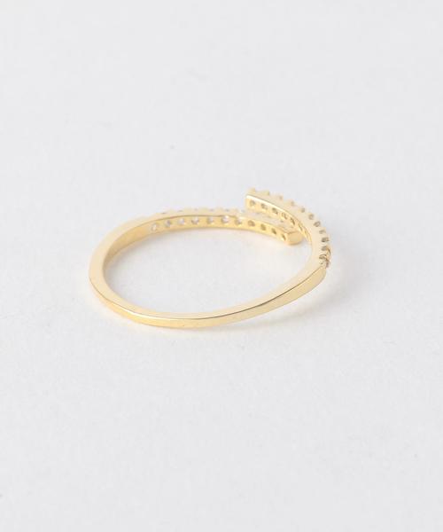 green label relaxing（グリーンレーベルリラクシング）の「CR パヴェクリスタル/リング（リング・レディース・ゴールド/シルバー・FREE）」の3枚目の写真