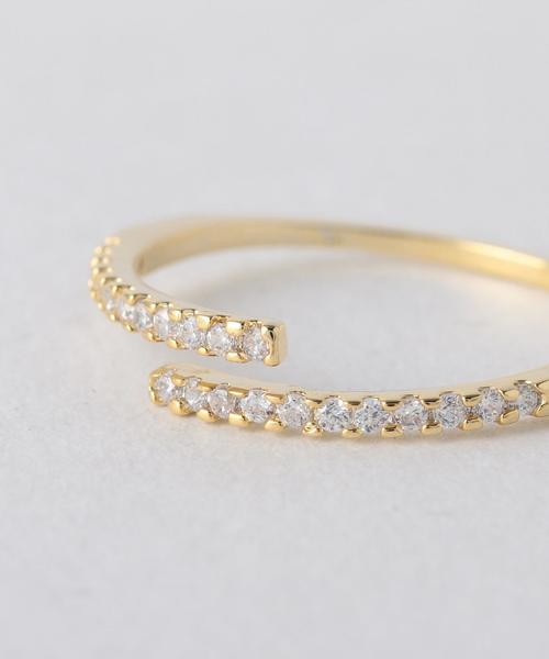 green label relaxing（グリーンレーベルリラクシング）の「CR パヴェクリスタル/リング（リング・レディース・ゴールド/シルバー・FREE）」の4枚目の写真