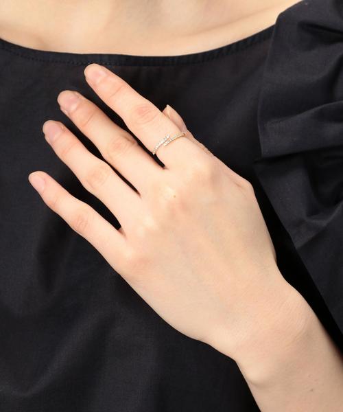 green label relaxing（グリーンレーベルリラクシング）の「CR パヴェクリスタル/リング（リング・レディース・ゴールド/シルバー・FREE）」の6枚目の写真