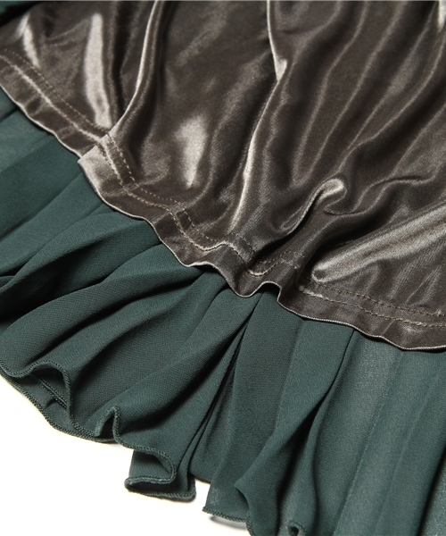 NANO universe（ナノユニバース）の「ベルト付シフォンプリーツSK（スカート・レディース・ピンクベージュ/ボルドー/グリーン・FREE）」の11枚目の写真