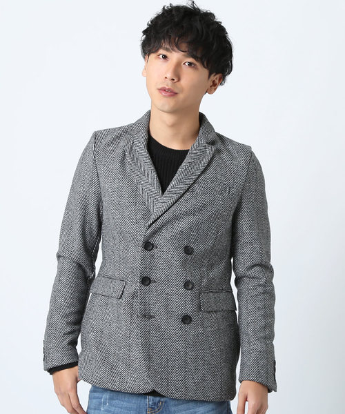 improves(インプローブス)の「メルトンウールダブルテーラードジャケット(テーラードジャケット)」|グレー系その他