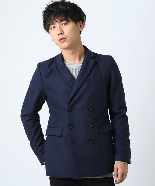 improves(インプローブス)の「メルトンウールダブルテーラードジャケット(テーラードジャケット)」|ネイビー