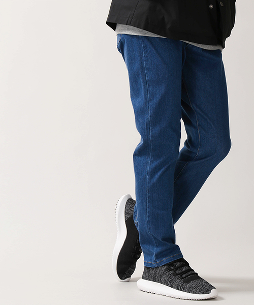 WEGO（ウィゴー）の「WEGO/サークルストレッチテーパードデニムパンツ（デニムパンツ・メンズ・インディゴブルー/ダークインディゴブルー/ライトインディゴブルー・SMALL/MEDIUM/LARGE/X-LARGE）」の2枚目の写真