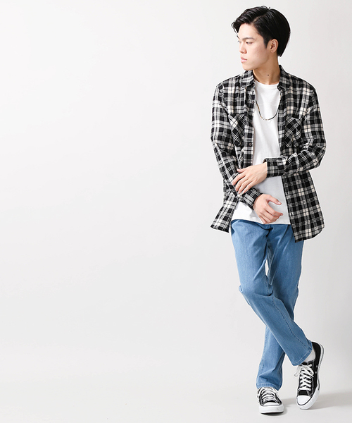 WEGO（ウィゴー）の「WEGO/サークルストレッチテーパードデニムパンツ（デニムパンツ・メンズ・インディゴブルー/ダークインディゴブルー/ライトインディゴブルー・SMALL/MEDIUM/LARGE/X-LARGE）」の20枚目の写真