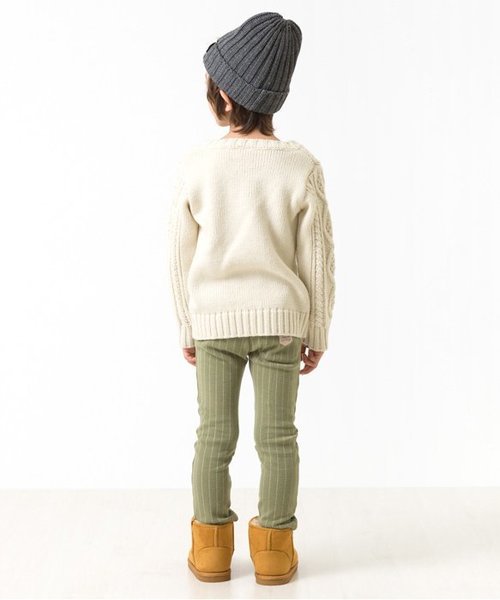 apres les cours（アプレレクール）の「カラーニット帽（ニットキャップ/ビーニー・キッズ・ブラック/ダークグリーン/グレー/マスタード・50/54/58）」の10枚目の写真