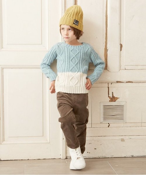 apres les cours（アプレレクール）の「カラーニット帽（ニットキャップ/ビーニー・キッズ・ブラック/ダークグリーン/グレー/マスタード・50/54/58）」の11枚目の写真