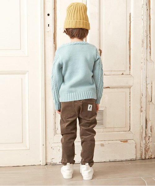 apres les cours（アプレレクール）の「カラーニット帽（ニットキャップ/ビーニー・キッズ・ブラック/ダークグリーン/グレー/マスタード・50/54/58）」の12枚目の写真