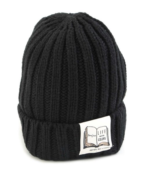 apres les cours（アプレレクール）の「カラーニット帽（ニットキャップ/ビーニー・キッズ・ブラック/ダークグリーン/グレー/マスタード・50/54/58）」の13枚目の写真