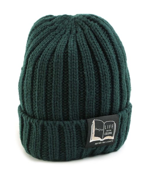 apres les cours（アプレレクール）の「カラーニット帽（ニットキャップ/ビーニー・キッズ・ブラック/ダークグリーン/グレー/マスタード・50/54/58）」の17枚目の写真
