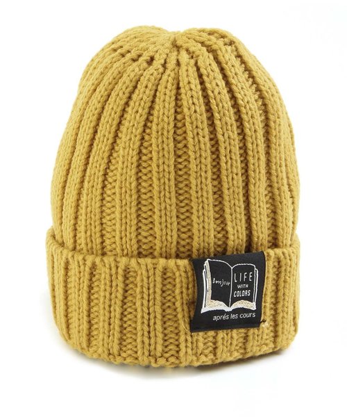 apres les cours（アプレレクール）の「カラーニット帽（ニットキャップ/ビーニー・キッズ・ブラック/ダークグリーン/グレー/マスタード・50/54/58）」の19枚目の写真