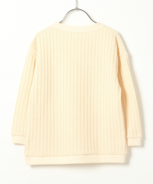 GLOBAL WORK（グローバルワーク）の「【キッズ】ワッフルプルオーバー長袖/767483（Tシャツ/カットソー・キッズ・ホワイト系その他/ピンク/ブラウン・LARGE/MEDIUM/SMALL/X-LARGE/XX-LARGE）」の6枚目の写真