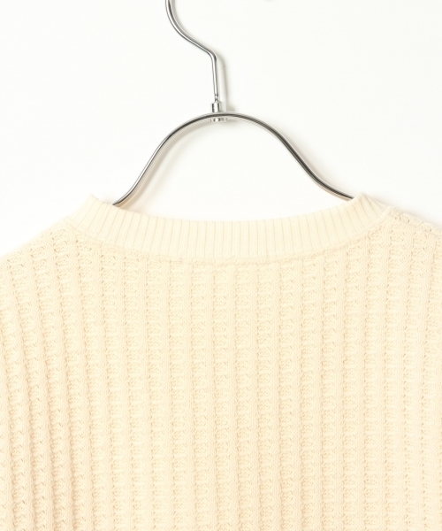 GLOBAL WORK（グローバルワーク）の「【キッズ】ワッフルプルオーバー長袖/767483（Tシャツ/カットソー・キッズ・ホワイト系その他/ピンク/ブラウン・LARGE/MEDIUM/SMALL/X-LARGE/XX-LARGE）」の5枚目の写真