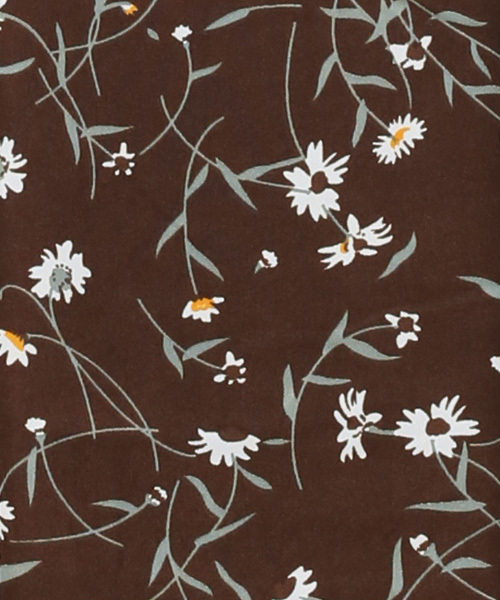 Luz Llena（ラズレナ）の「ポプリン素材・花柄アシンメトリーロングスカート（スカート・レディース・ネイビー/ブラウン・MEDIUM）」の10枚目の写真