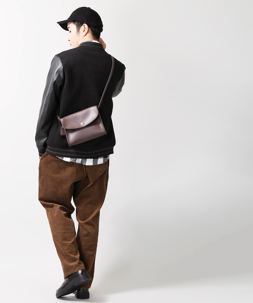 WEGO(ウィゴー)の「WEGO/フラップレトロサコッシュ(ショルダーバッグ・メンズ・ブラウン/ブラック・FREE)」の8枚目の写真