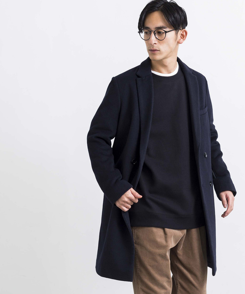 WEGO（ウィゴー）の「WEGO/シャギーウールダブルコート（チェスターコート・メンズ・ブラック/ネイビー/グレー・SMALL/MEDIUM/LARGE）」の3枚目の写真