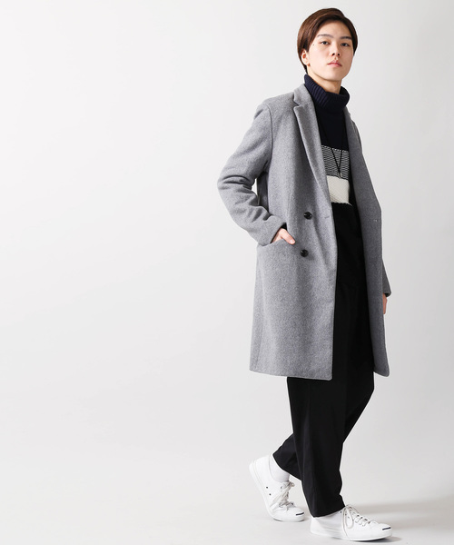 WEGO（ウィゴー）の「WEGO/シャギーウールダブルコート（チェスターコート・メンズ・ブラック/ネイビー/グレー・SMALL/MEDIUM/LARGE）」の11枚目の写真