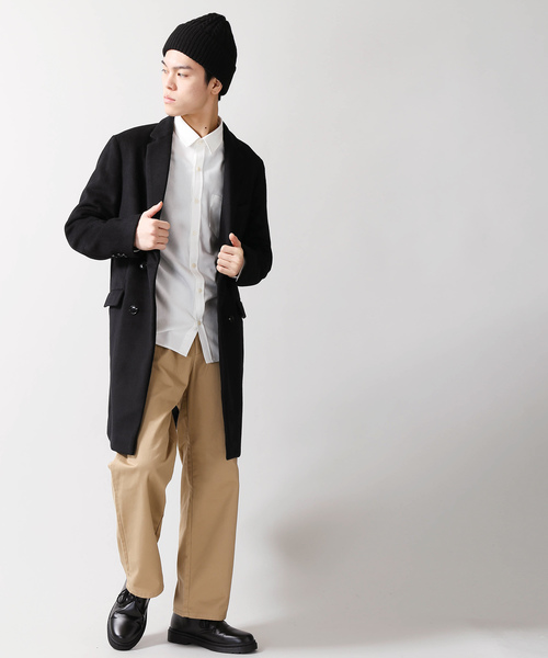 WEGO（ウィゴー）の「WEGO/シャギーウールダブルコート（チェスターコート・メンズ・ブラック/ネイビー/グレー・SMALL/MEDIUM/LARGE）」の10枚目の写真