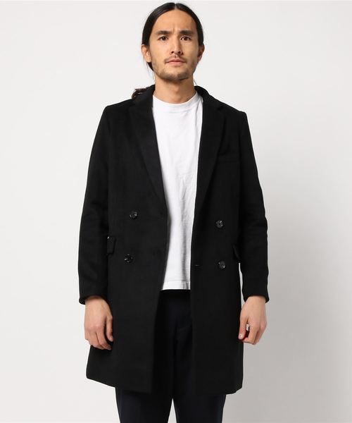 WEGO（ウィゴー）の「WEGO/シャギーウールダブルコート（チェスターコート・メンズ・ブラック/ネイビー/グレー・SMALL/MEDIUM/LARGE）」の9枚目の写真