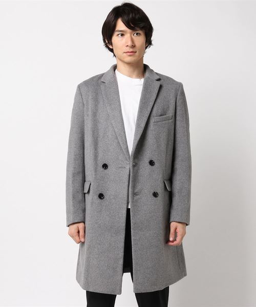 WEGO（ウィゴー）の「WEGO/シャギーウールダブルコート（チェスターコート・メンズ・ブラック/ネイビー/グレー・SMALL/MEDIUM/LARGE）」の8枚目の写真